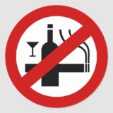 NO Smoking Alcohol Thai Sign Classic Round Sticker